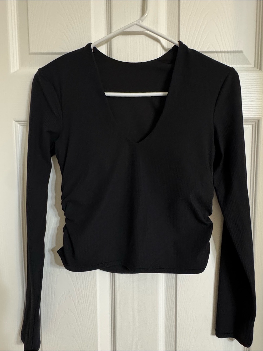 lululemon athletica Black Long Sleeve V-Neck Top